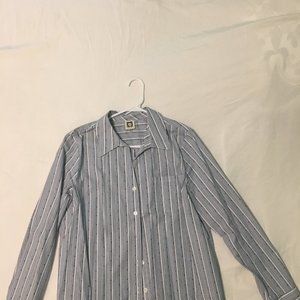 Blue patterned blouse